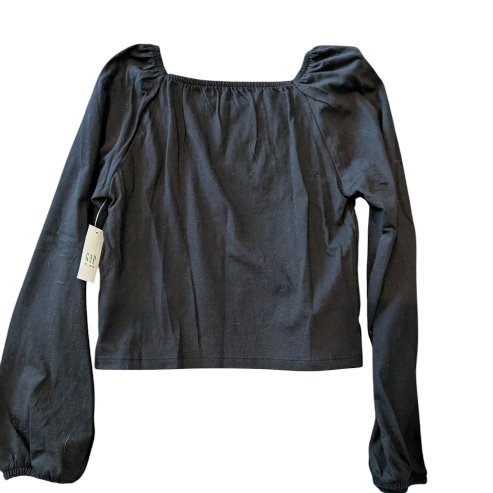GAP Kids Black Smocked Long Sleeve Top